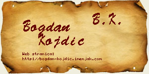 Bogdan Kojdić vizit kartica